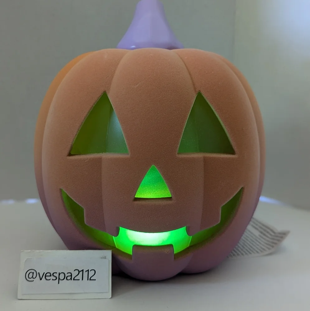 Target Bullseye Playground Summerween Pumpkin Orange Flocked LED Halloween
